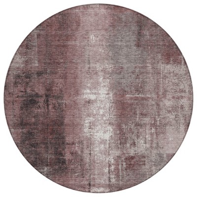 Blush And Ivory Abstract Washable Indoor Outdoor Area Rug
