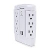 CyberPower® 6-Outlet Swivel Professional Surge Protector Wall Tap with 2 USB Ports in White - image 2 of 4