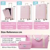 HDZNVF Luggage Sets 5 Piece with Front Opening, Hardside Expandable Carry on Suitcase with Spinner Wheels TSA Lock - 3 of 4