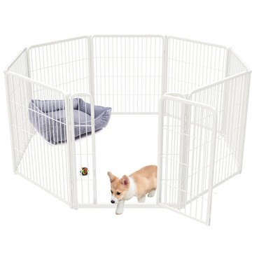 FXW Homeplus Indoor Dog Playpen - Stress-Free and Safe Play,Panels for Puppy and Small Dogs, Black│Patented