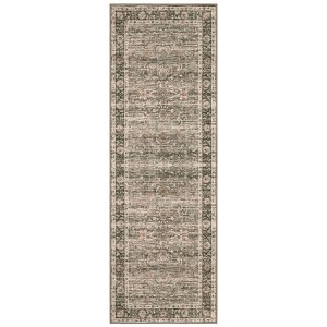 Fulvari Vintage Area Rug,Soft Distressed Print, Non-Slip, Machine Washable for Living Room, Bedroom, Dining Room, Office - 1 of 4