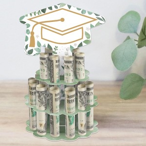 Big Dot of Happiness Boho Botanical Graduate - DIY Greenery Graduation Party Money Holder Gift - Cash Cake - 1 of 4