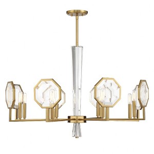 Savoy House Leighton 8 - Light Chandelier in  Warm Brass - 1 of 1