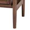 Baxton Studio Alyssa Wood 2 Drawer Nightstand Woven with Rattan Walnut Brown - 3 of 4