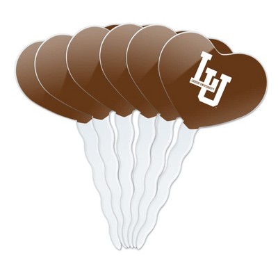Lehigh University Primary Logo Heart Love Cupcake Picks Toppers Decoration Set of 6