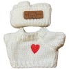 Doll Clothes Superstore Knit Sweater with Heart Appliqu and Matching Headband for 17cm Labubu Dolls - 4 of 4