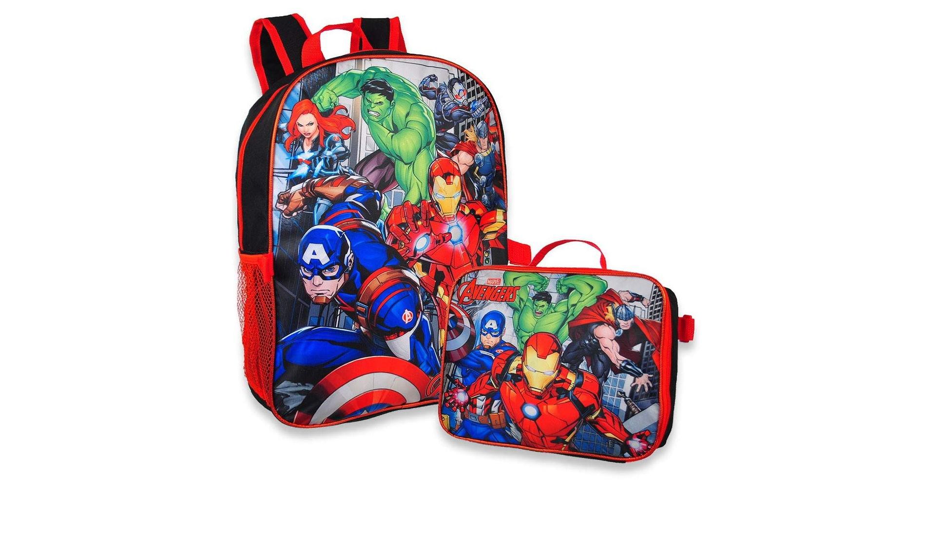 Marvel Avengers 16" School Backpack With Detachable Lunch Box