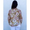 Women's Heather Floral V Neck Blouse - Shewin Inc. - 2 of 2