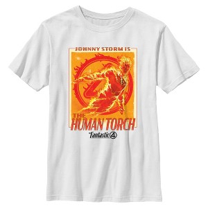 Boys The Fantastic Four: First Steps Johnny the Human Torch T Shirt - 1 of 4