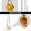 FATMOON Straw Beach Bag, Summer Fashion Flower Purse Cute Hand-Woven Straw Crossbody Bags for Women Vacation Handbags - 3 of 4