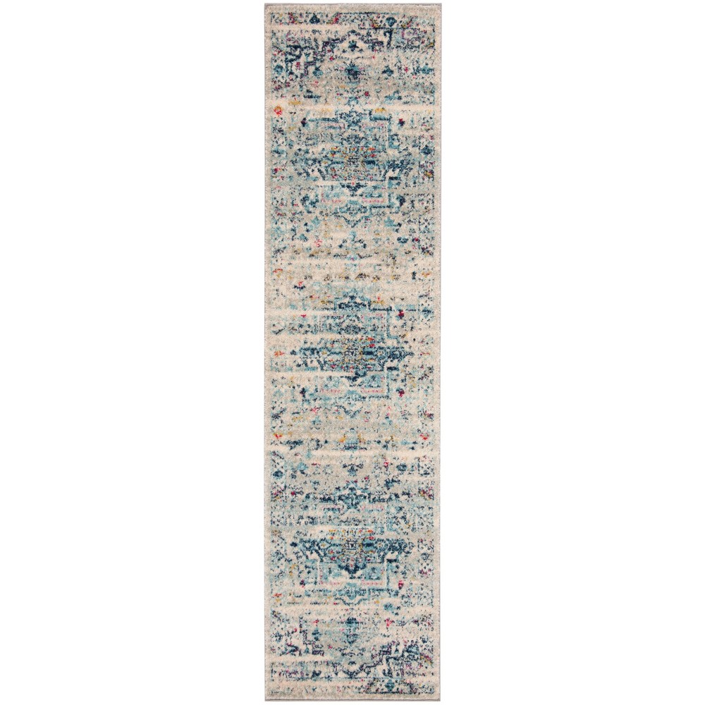  Runner Antonette Rug Light Gray/Fuchsia