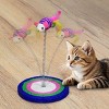 Interactive Cat Scratcher Toy – Spring Mouse with Feather Tail and Sisal Base, Fun Bouncy Exercise & Claw Grinding Play for Indoor Cats - 2 of 4