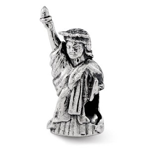 Black Bow Jewelry 3D Statue of Liberty Bead Charm in Antiqued Sterling Silver - 1 of 4