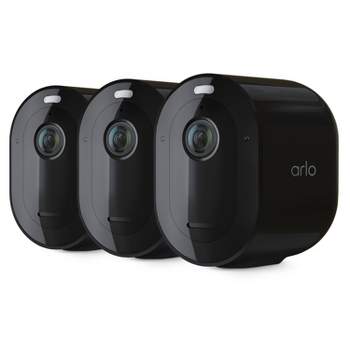 Arlo Pro 4 2K Indoor/Outdoor Spotlight Wire-Free 3pk Security Camera - Black