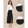 INSPIRE CHIC Women's High Waist Work Office Slit Maxi Pencil Skirts - 2 of 4