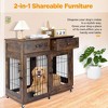 Furniture-Style Dog Crate - Modern Wooden Pet Kennel with Wheels, XXL Heavy Duty Dog Cage As End Table, Multi-Functional Living Room Pet Furniture - 4 of 4