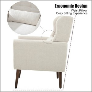 Lyngins Mid Century Chenille/Teddy Arm Accent Chair for Bedroom,Lounge Reading Chair for Living Room,Apartment - 1 of 3