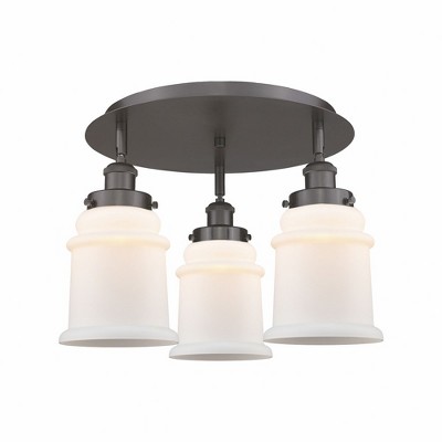 Canton - 3 Light Flush Mount In Industrial Style-10.75 Inches Tall and 17.75 Inches Wide