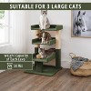 Cat Tree for Large Cats, Cat Activity with Scratching Post, Cat Tower for Large Cats, 3 Level Cat Play Perch - 2 of 4