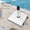 Pellebant 45lbs Patio Umbrella Base w/Wheels- Heavy Duty Outdoor Patio Market Umbrella Stand - 2 of 4