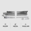 Master Mechanic 45-Piece SAE Socket Tool Set, 1/4 Inch Drive, Ratchet Wrench Kit, Automotive Hand Tools, Mechanics Set with Organizer for Car, Garage - 3 of 4