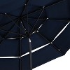 Sunnydaze 3-Tier Outdoor Patio Umbrella with Polyester Canopy, Push Button Tilt and Crank - 10' - Navy - 2 of 4
