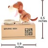 JuzToys Dog Piggy Bank, My Dog Piggy Bank, Robotic Coin Munching Toy Money Box, Dog Eating Coins Piggy Bank for Kids, White Brown - 4 of 4