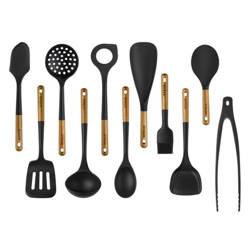 Staub Silicone With Wood Handle 11-pc Cooking Utensil Set : Target