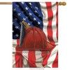 Briarwood Lane Fireman Helmet House Flag Emergency Services Firemen Patriotic 28"x40" - 2 of 4