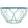 LeisureMod Malibu 31" Octagon Coffee Table - Modern Glass Top, Geometric Wireframed Accent Table, Perfect for Living Rooms and Small Spaces - 3 of 4