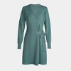 Women's Cozy Knit Wrap V-Neckline Sweater Dress - Cupshe - 2 of 4