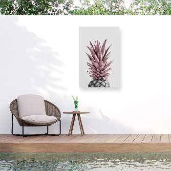 Trademark Fine Art 1x Studio III Pineapple Pink 04 Outdoor Canvas Art
