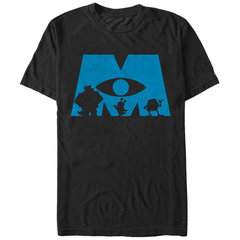 Men's Monsters Inc Logo Silhouette T-Shirt, 1 of 5