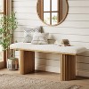 Lantine 47.2" Solid Wood Entryway Bench, Modern Upholstered Shoe Bench End of Bed Bench for Bedroom, Mudroom - 4 of 4