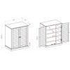 Transitional 5-Tier Solid Wood Shoe Cabinet with Adjustable Shelves & Louvered Doors, 30"W Shoe Rack for Entryway-3irtyhousy - 4 of 4