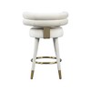 Meridian Furniture,Fitzroy Cream Velvet Counter Stool, Set of 2 - 3 of 4