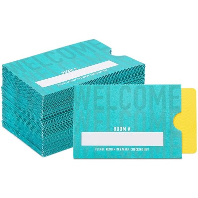 Stockroom Plus 500-Pack Teal Green Keycard Envelope Sleeve for Hotel, Welcome Guests (2.4 x 3.5 in)