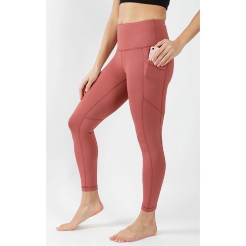 90 Degree By Reflex Womens Interlink High Waist Ankle Legging With Back  Curved Yoke - Terracotta - Large : Target