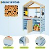 Kids Mud Kitchen Outdoor - Wooden Play Set w/ Planter Box, Sink, Faucet, Chalkboard & Storage | Montessori Toy for Toddlers - 3 of 4