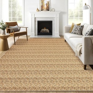Modern Braided Printed Large Rug Washable Stain Resistant Indoor Carpet with Non-Slip Backing Soft Carpet Nursery Apartment - 1 of 4
