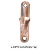 Unique Bargains Curtain Holdbacks Wall Peg Hooks Zinc Alloy 2.83"x0.63" 1 Pair - 3 of 4