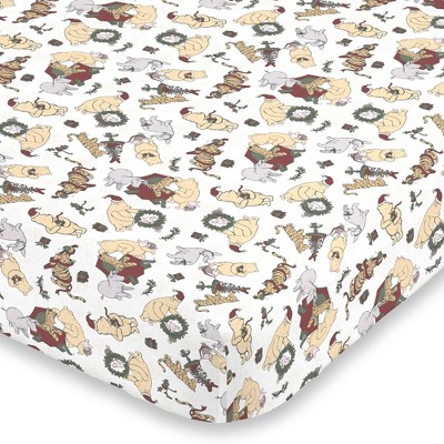 NoJo Classic Super Soft Holiday Fitted Crib Sheet - Winnie The Pooh