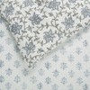 Floral Reversible 3-Piece Comforter Set, 100% Cotton, King/California King - CMT2000 - Blue Mist/Sage Green - Safavieh - 3 of 4