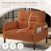 PAGED Stylish Accent Chair Comfy Single Sofa Chair Corduroy Fabric Armchair with Double Side Pockets, Wood Structure for Living Room - 2 of 4