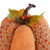 Northlight Autumn Harvest Tall Textured Thanksgiving Pumpkin - 10.5" - Orange - 3 of 4