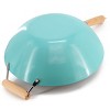 Martha Stewart Everyday Clarkston 14 Inch Nonstick Carbon Steel Wok with Wooden Handle in Teal - 3 of 4
