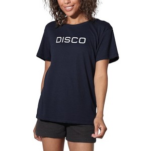 Women's Star Trek Discovery Disco Loose T-Shirt Navy - 1 of 4
