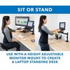 Mount-It! VESA Laptop Tray Fits 11"-17" Computers | Clamp On Notebook Holder Arm for VESA Mounts with Safety Strap and Safety Ledge Stopper | Black - 2 of 4