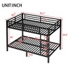 Racxily Metal Full Size Bunk Bed for Teens and Adults,Space-Saving/Noise Reduced/No Box Spring Needed, Black - 3 of 4