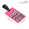 Unique Bargains PVC Durable Lightweight Backpack Travel ID Luggage Tag 2 Pcs - 2 of 4
